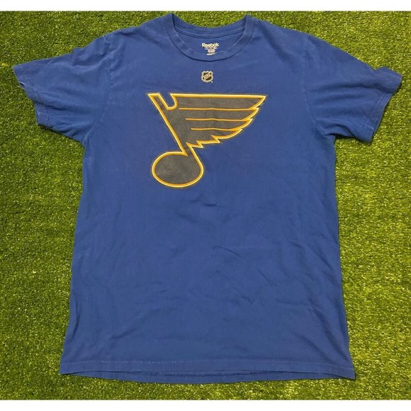 Retro Reebok St. Louis Blue Patrik Berglund #21 jersey t-shirt medium blue NHL - Picture 1 of 10